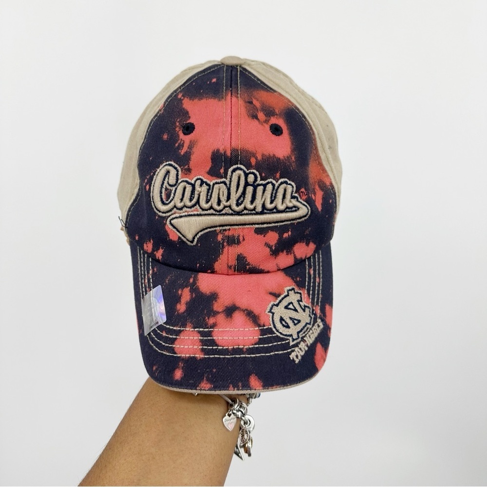 North Carolina Tarheels Custom Bleach Splatter Dad Hat OS